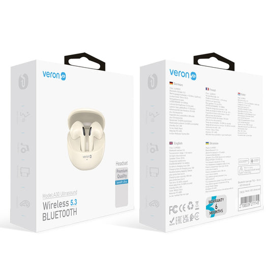 Bluetooth гарнітура TWS — Veron - A30 Ultrasound