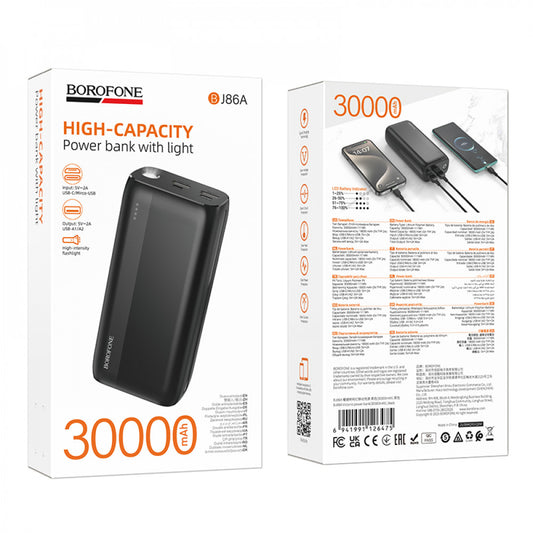 Power Bank 30000 mAh — Borofone BJ86A 22.5W+PD20W