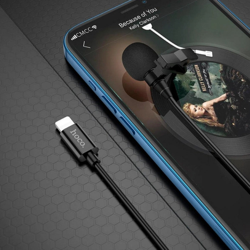 Microphone Hoco L14 iP lavalier - Black