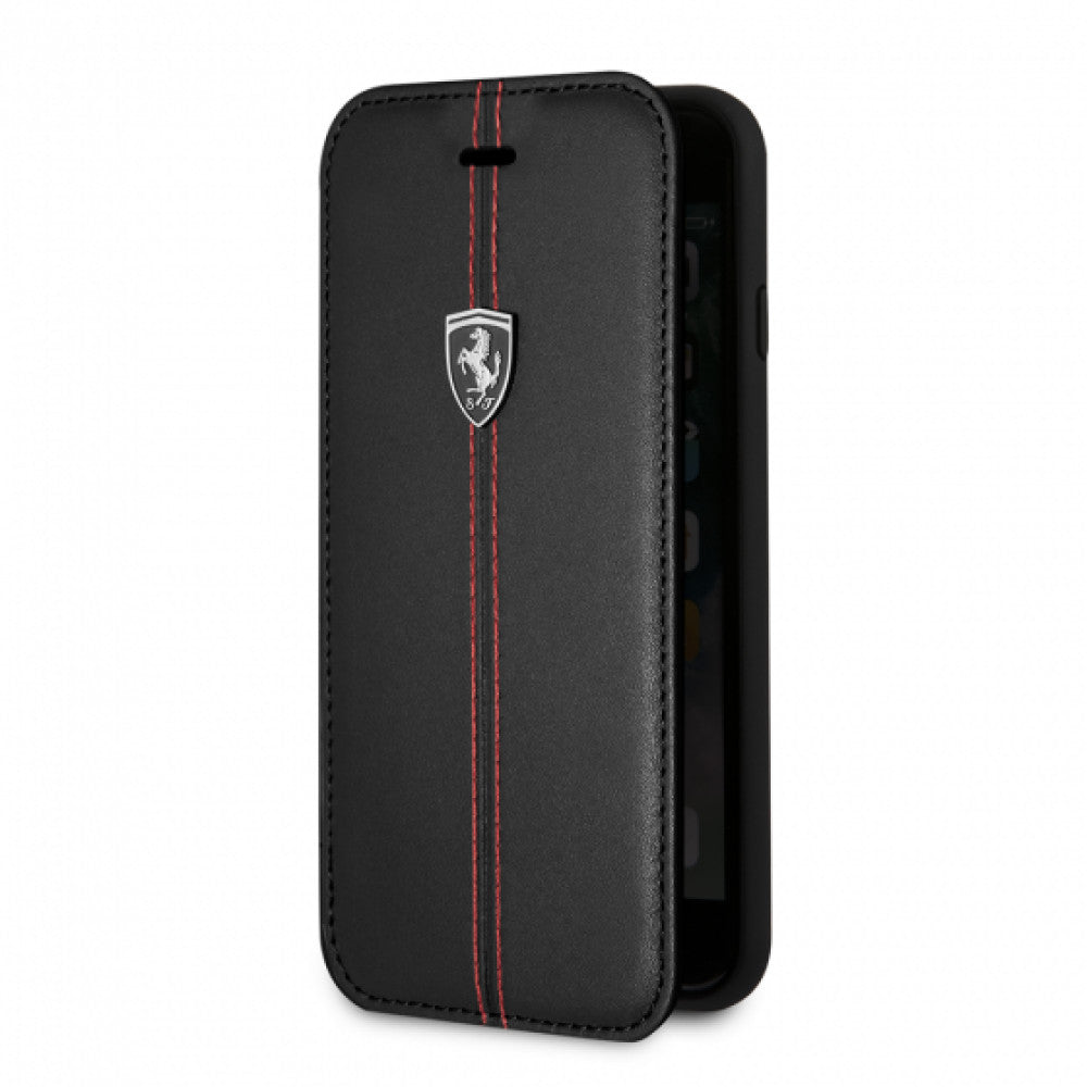 Книжка Чехлы Ferrari Heritage Book Type Case With Vertical Contrasted Stripe iPhone 7 Plus ; 8 Plus Black