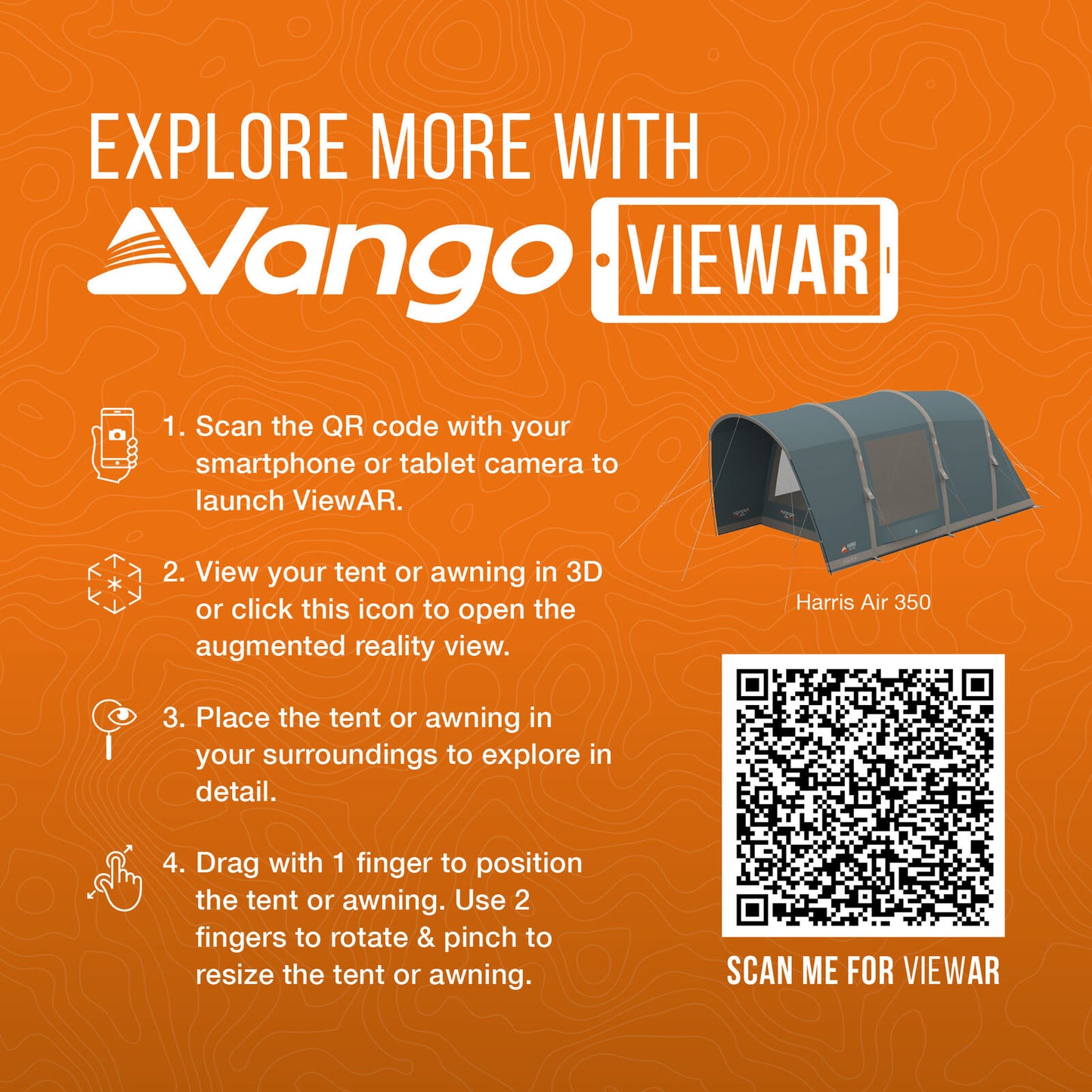 Палатка тримісна Vango Harris Air 350 Mineral Green (TETHARRAI000001)