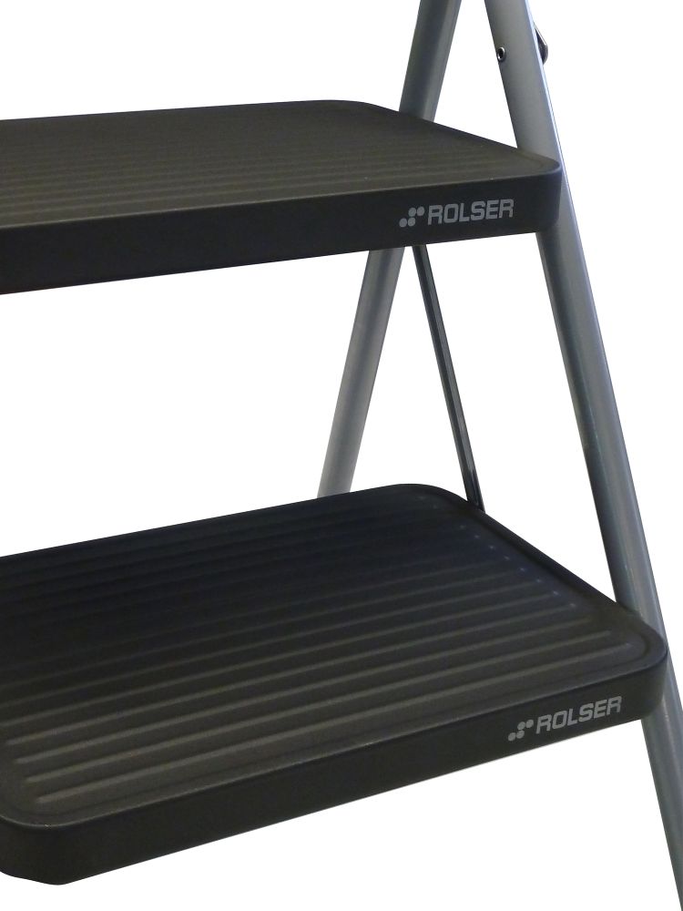 Лестница Rolser Taburete M/10 UNE 2 щаблі Antracita (MET003-1021)