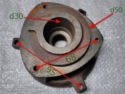 Чавунна сполучна частина насосної камери насоса Euroaqua PKM60