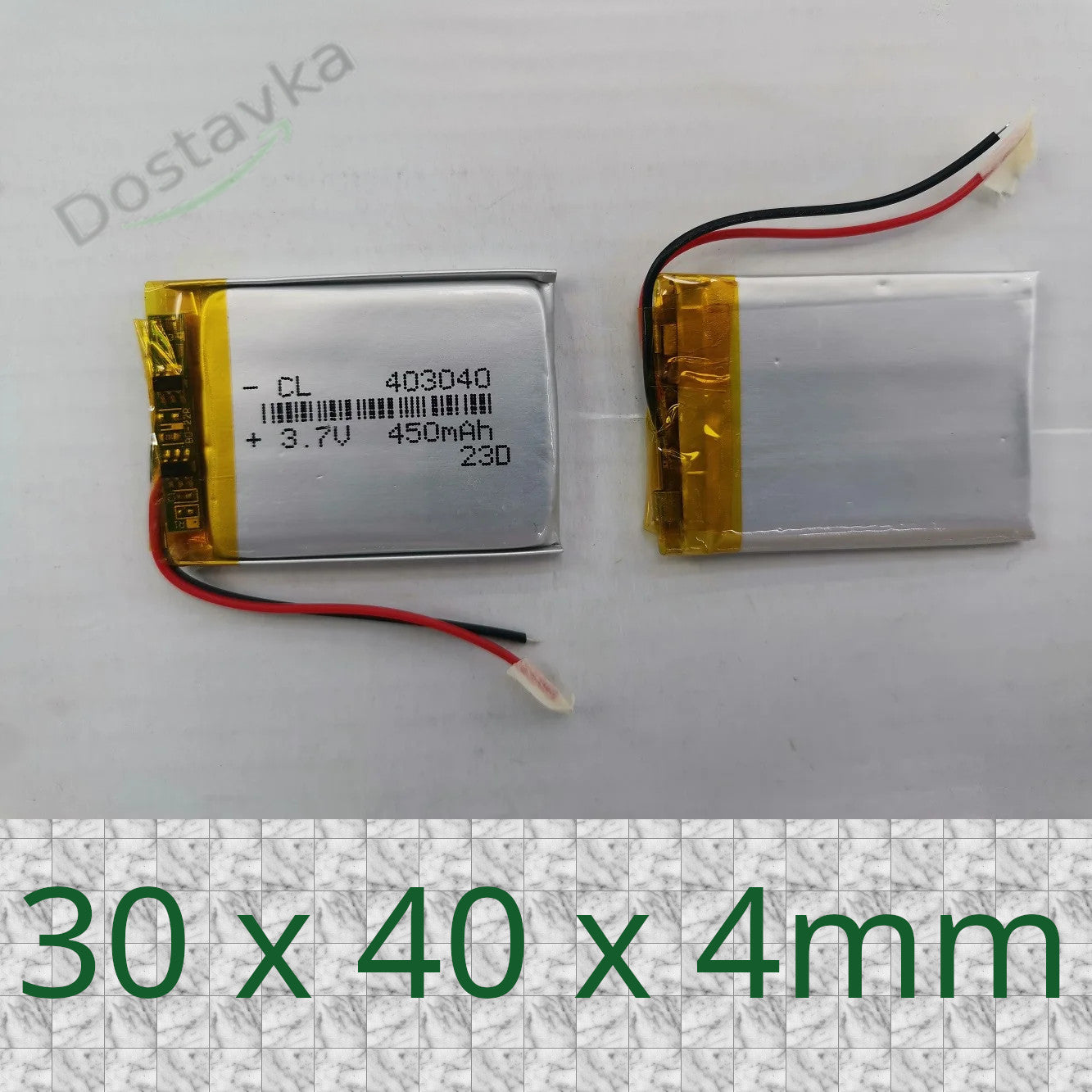Полімерний акумулятор BW 403040P 3,7V 500mAh 30x43mm