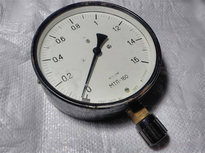 Манометр технічний МТП-160 (М20х1.5, Ø160 мм) СРСР