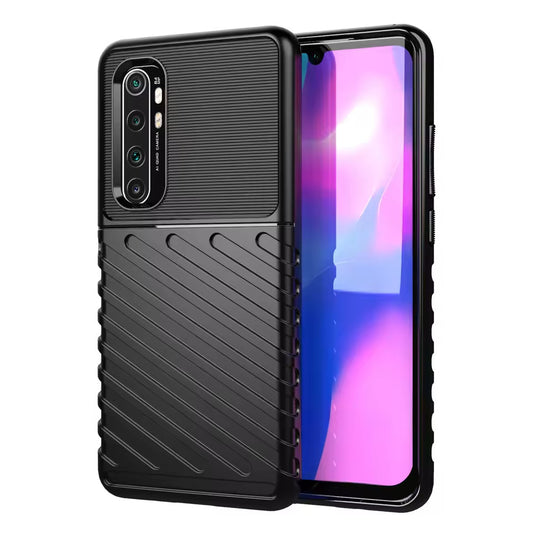Чехол накладка Carbon Case TPU для смартфона Xiaomi Redmi Mi Note 10 Pro