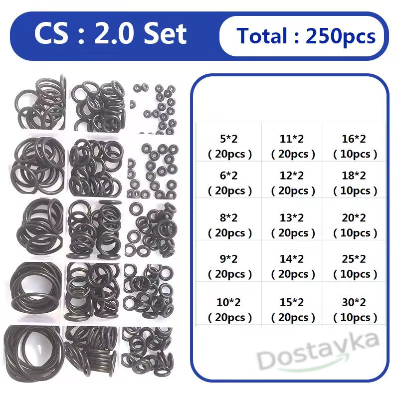 Уплотнительные кольца d5-30 мм толщиной 2 мм