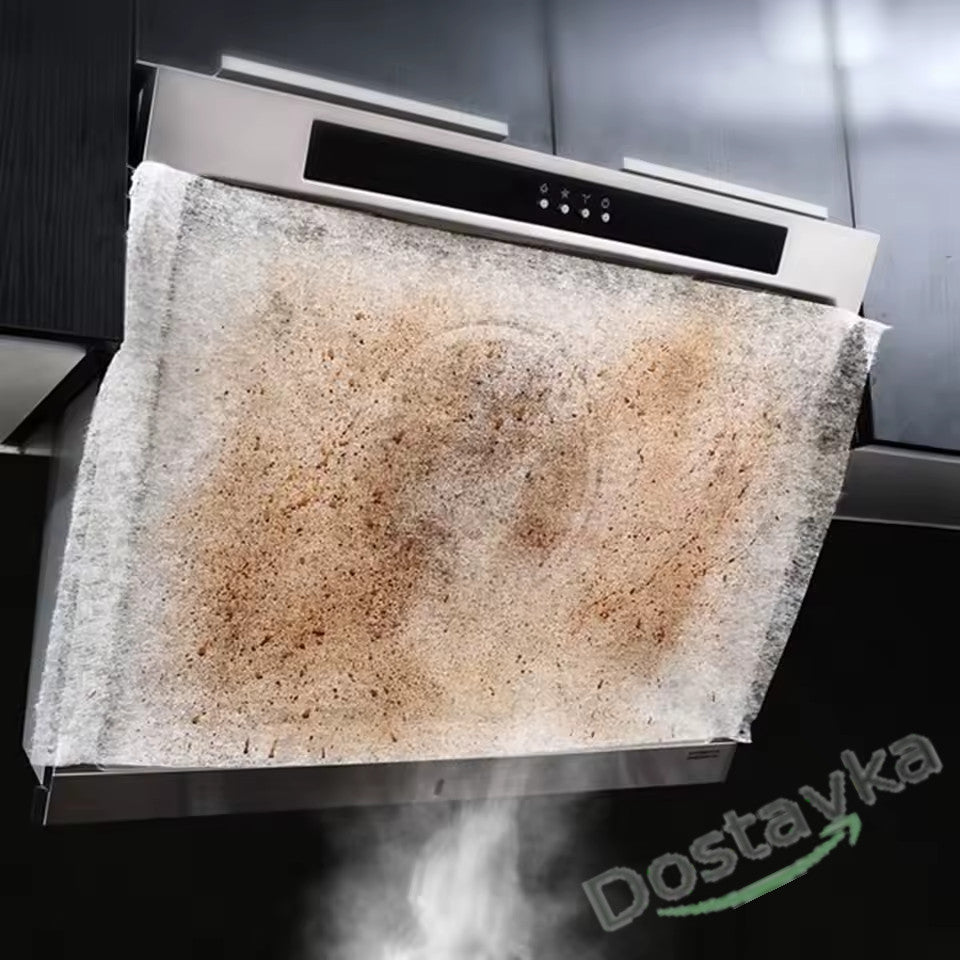 Масляный Впитывающий Одноразовый фильтр колпак для Кухонной вытяжки (набор 12 штук)