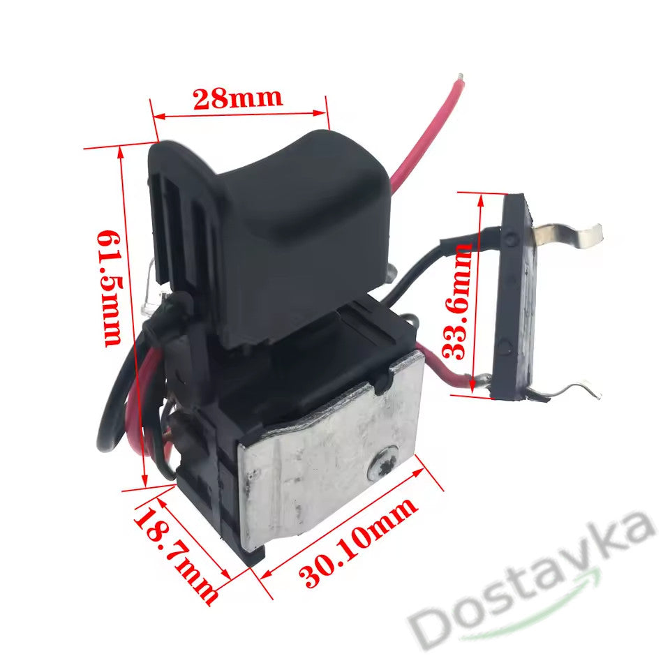 Кнопка 29*27 шуруповерта ИжМаш, Ikea Jlevel FA021-5801 5E4 Li-Ion