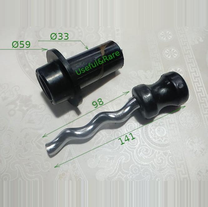 Шнек (узел в сборе) d33*59 L140 м12 погружного насоса Rudes 4S 1-40-0,37 (B01/041)