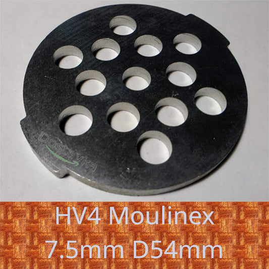 Решетка для мясорубки HV4 Moulinex 7.5mm D54mm (2 выступа)