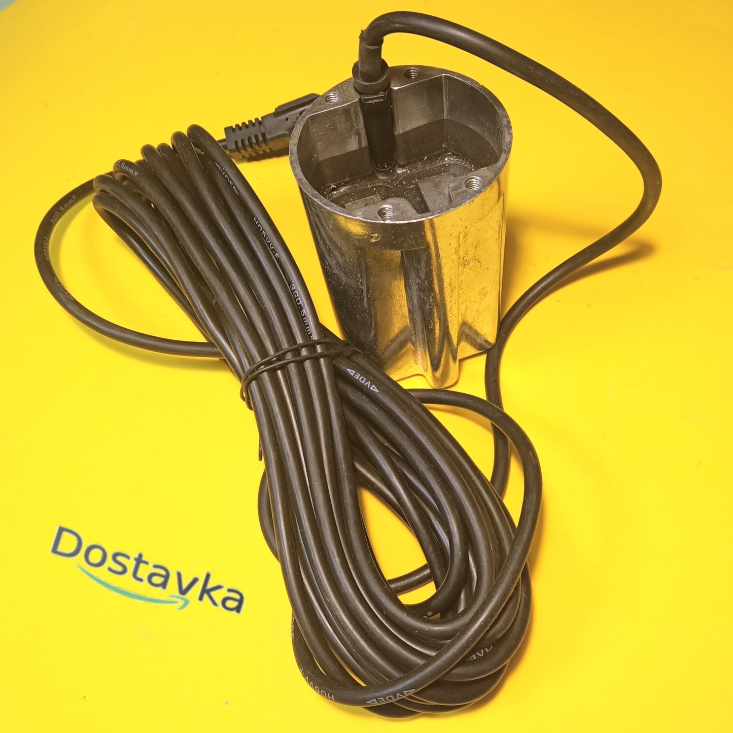 Двигатель с кабелем для вибрационного насоса Rudes VB50 (ф77,5*h110) (до партии 2011) (силумин) (неокрашенный) (в сборе) (В11)