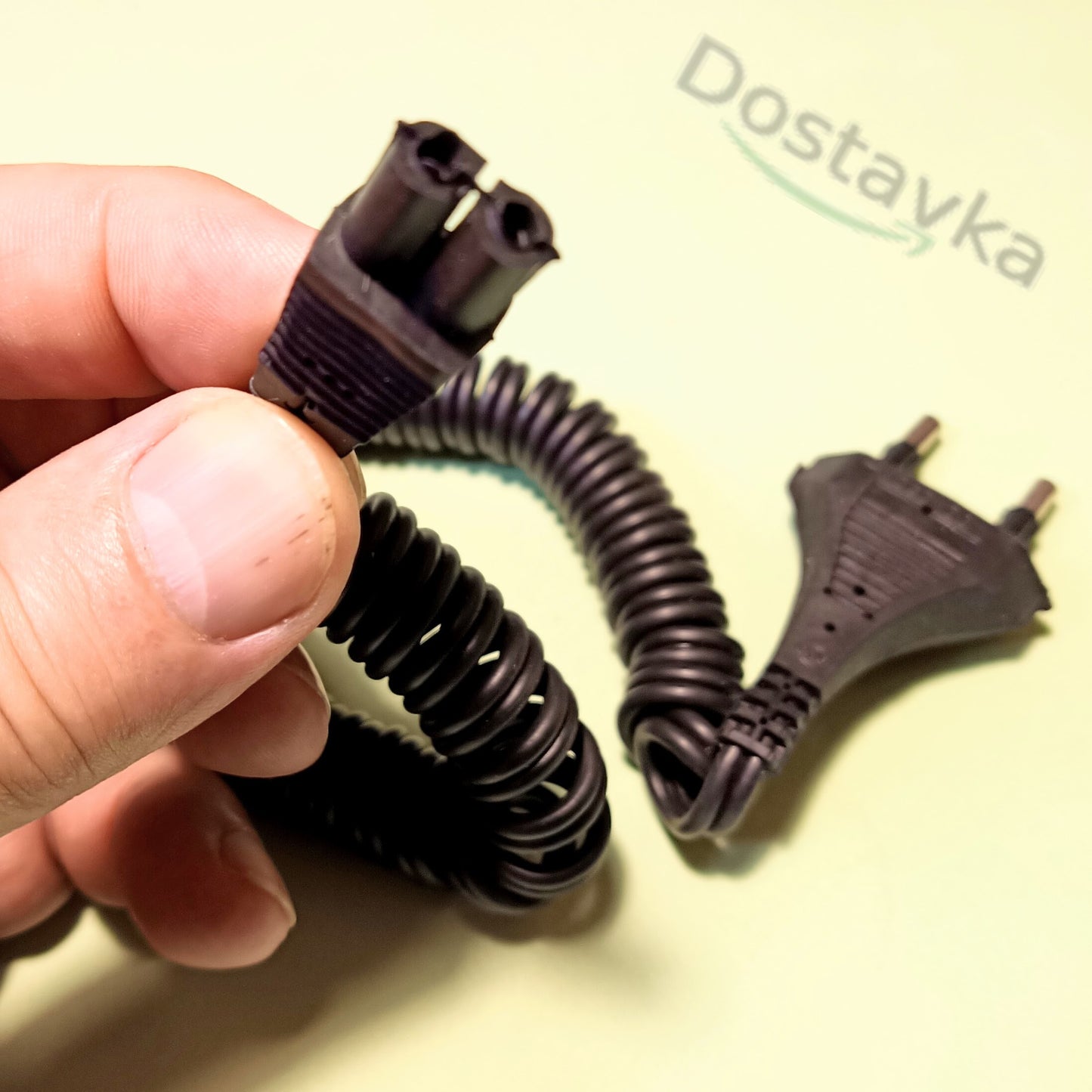 Сетевой шнур питания электробритвы с двойным разъемом