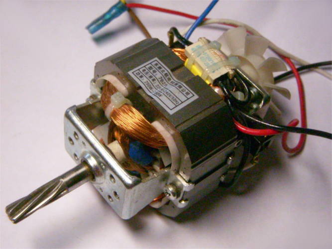 Електродвигун 7625 350Вт на 6 косих зубів для м'ясорубки вал h36