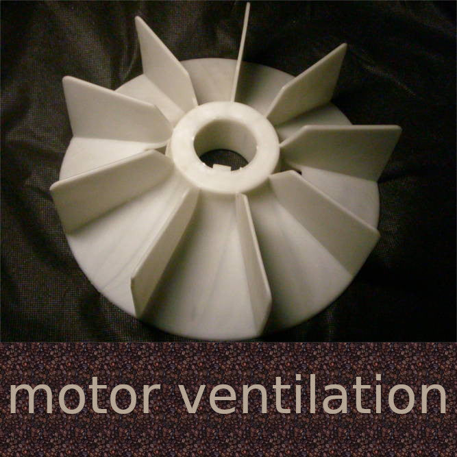 Крыльчатка охлаждения 288*52 h75-45 t9 двигателя АИР 180-6,8 диаметром 289 мм