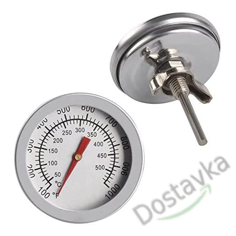 Металлический термометр для духовки, кухни, дома, гриля. коптильни, барбекю, выпечки (датчик 0-400/500℃)