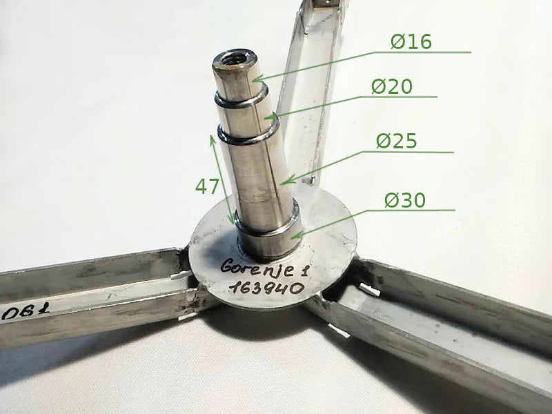 Крестовина (163940) барабана стиральной машины Gorenje (нержавейка) (L90mm)