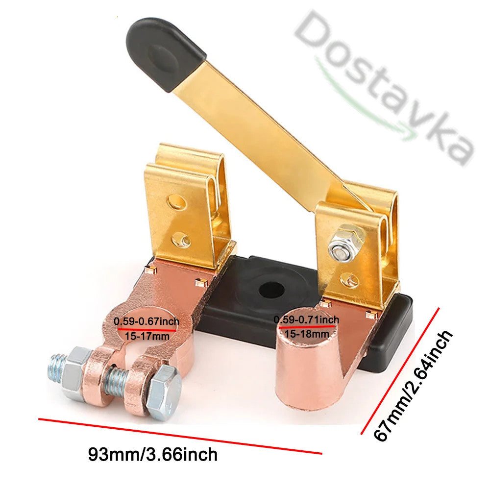 Вимикач акумулятора 12/24 Вольт для автомобіля, автофургона, човна, вантажівки (під капотом на клему)