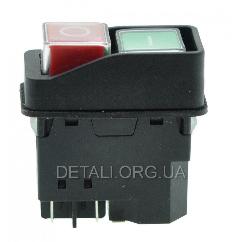 Кнопка бетономешалки / станка черная 5 контактов