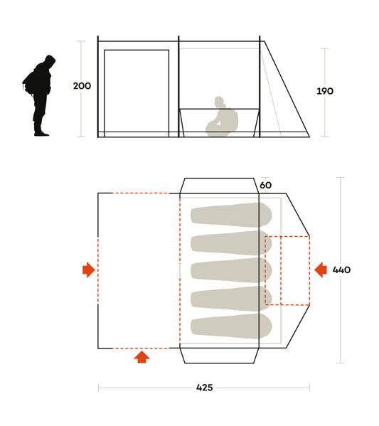 Намет п`ятимісний Ferrino Join 5 Sand (92015QSS)