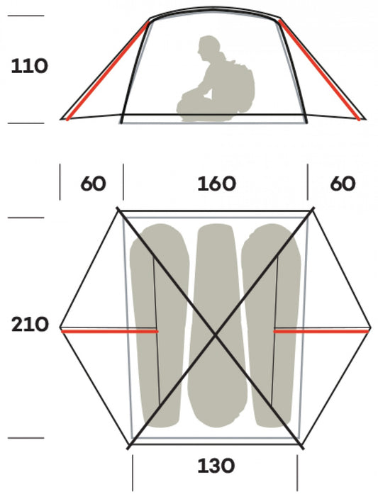 Намет тримісний Ferrino Nemesi 3 Pro Green (91213QVVFR)