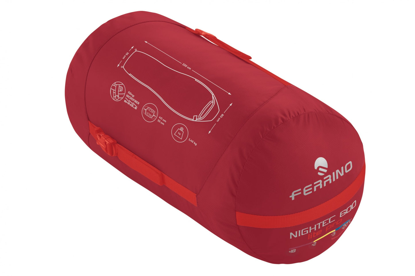 Спальний мішок Ferrino Nightec Lite Pro 600M -3°C Red (86708NRR)