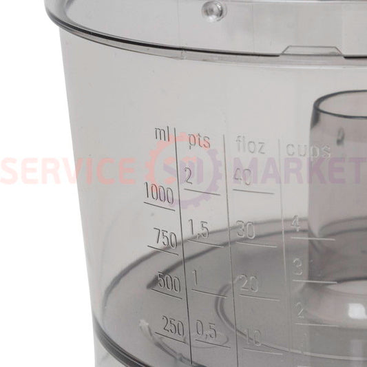Чаша основная 1000ml для кух. комб. Bosch белая ручка
