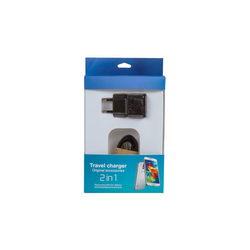 Зарядне устр. ETA-U90EWE (вх. 220V вих. USB 5V 2A) + кабель USB/Micro-USB для моб. тел. Samsung чер