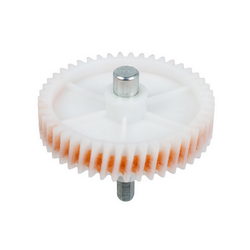 Шестерня з валом для м'ясорубки D=81, H=17,5, Z=46кос. (Вал D=12x73 шестигранник) Liberty