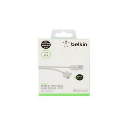 USB дата-кабель (30pin) Belkin L=1200mm для моб. телефонов iPhone 4S Apple белый