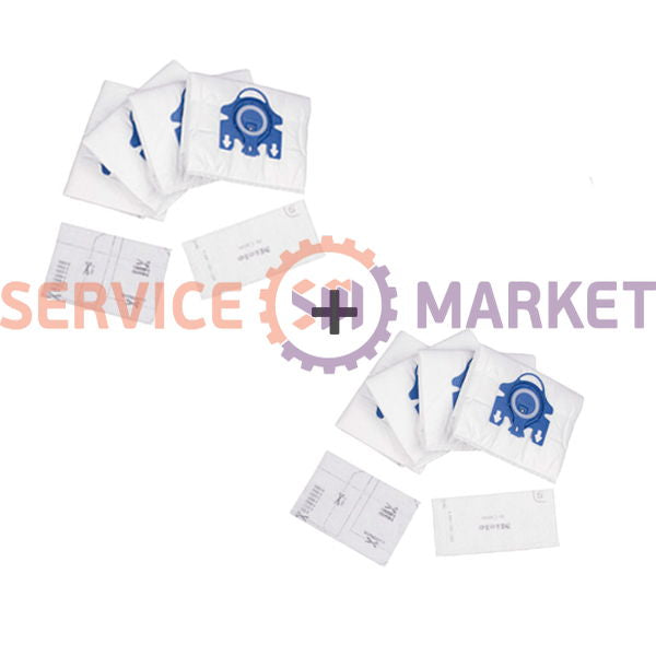 Набір мікрохвиль мішки. (8 шт.) HyClean 3D GN + фільтр мотора та вихідний (по 2 шт.) для пилу. Miele