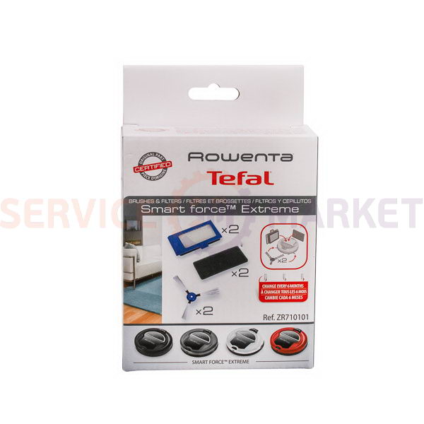 Набор фильтров HEPA и поролон + щетки для боковых кромок робота пылесоса Rowenta