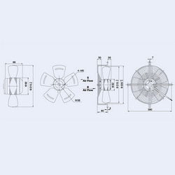 Осевой вентилятор Weiguang YWF4E-315-S