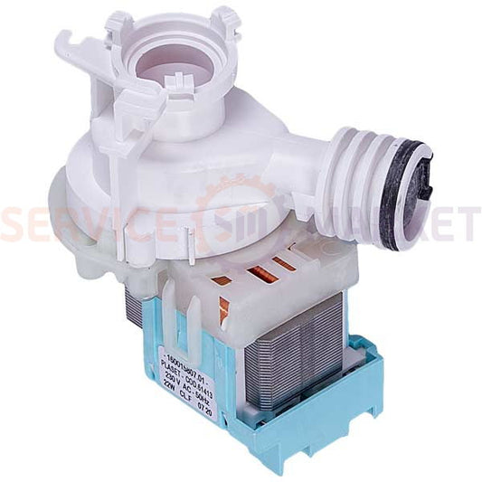 Помпа в зборі 22W (конт. розд. ззаду, на 3 самор.) PLASET Indesit