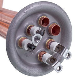 Тін фланцевий (мідний) для бойлера Thermex 3401336 EAZIL 2000W L=335mm фланець 64mm (під анод M4)