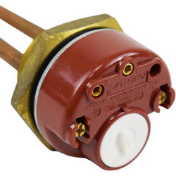 Тін для бойлера з термостатом 3500W (мідний) L=260mm фланець 54mm 1 трубка під датчик