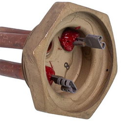 Тін для бойлера Kawai 2500W (мідний) L=300mm, гайка 1 1/4&apos&apos