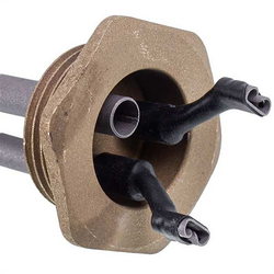 Тін для алюмінієвих батарей Kawai 1200W (нержавіюча сталь) L=415mm D різьблення = 1&apos&apos (різьба ліва)