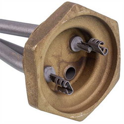 Тен для чавунних батарей Kawai 2500W (нержавіюча сталь) L=430mm D різьблення = 1 1/4&apos&apos (різьба права)