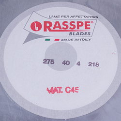 Ніж для слайсера Rasspe 3275.01 D1 D=275mm (275x218x40x4mm)