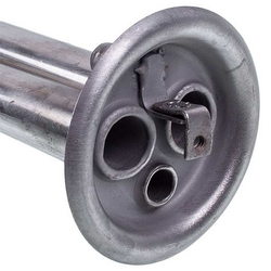 Фланець під сухі тіні для бойлера D зовнішній=62mm L трубок=420/365/385mm (під анод M6)