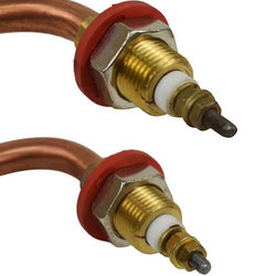 Тін для дистиллятора 1,5 кВт, 220 В (мідний) H=100 мм, B=130 мм, M16 (загнутий)