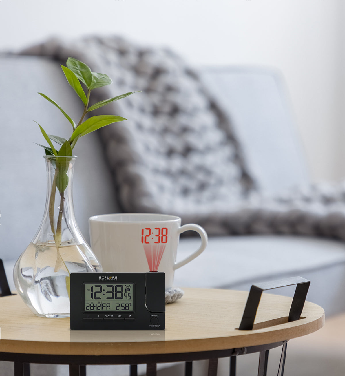 Часы проекционные Explore Scientific Slim Projection RC Dual Alarm Black (RDP1003CM3LC2)