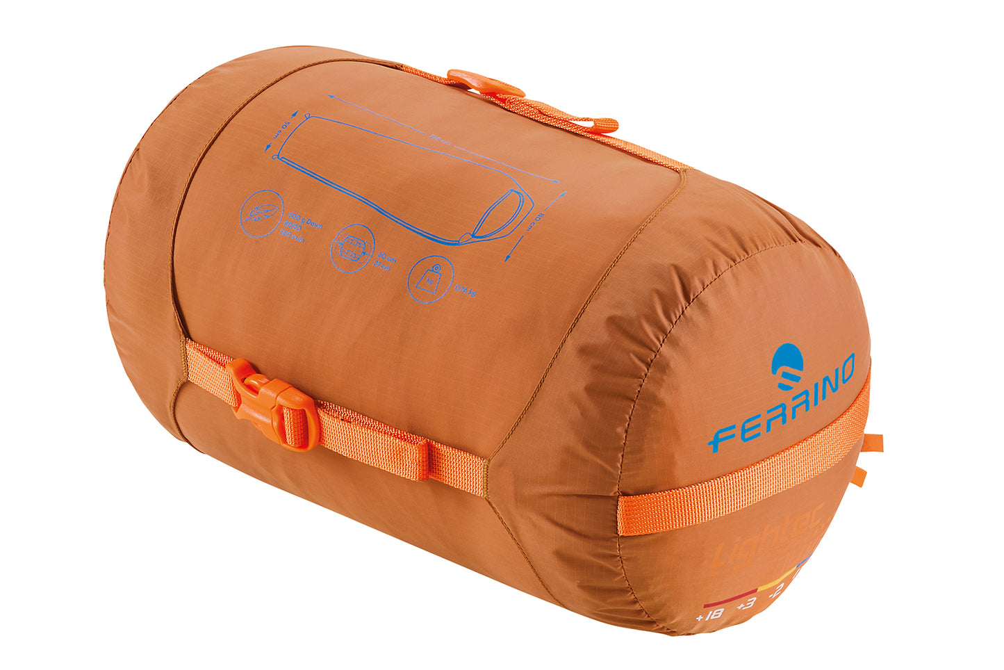 Спальний мішок Ferrino Lightec 1000 Duvet/-6°C Russet Left (86702IAA)