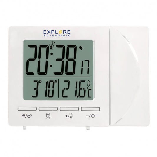 Часы проекционные Explore Scientific Projection RC Alarm White (RDP1001GYELC2)