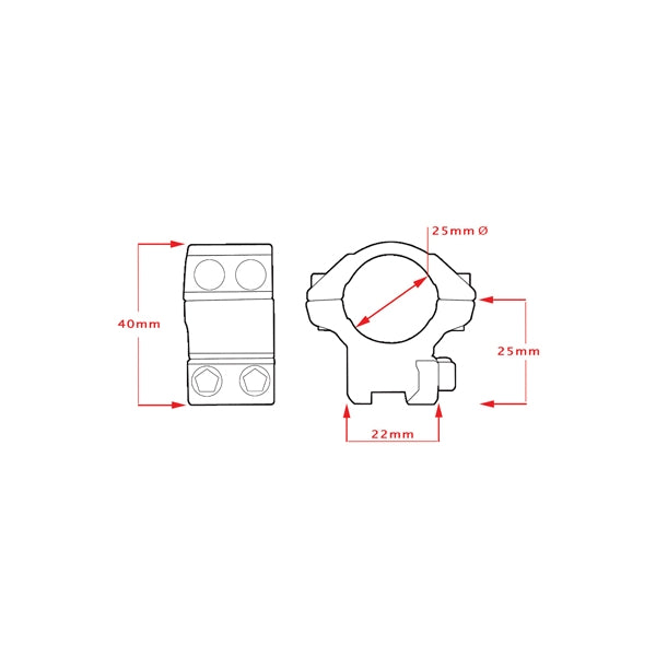 Кольца Hawke Matchmount 1"/9-11mm/Low (22100)