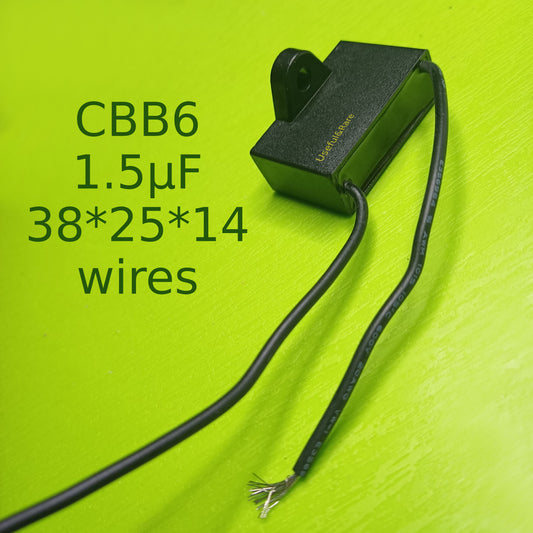 CBB6 1.5µF 38*25*14 wires