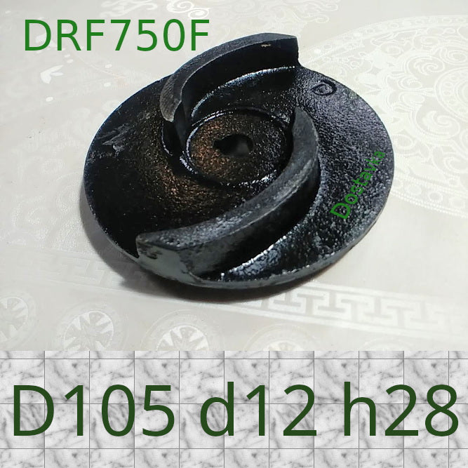 Крыльчатка насоса DRF750F d12*105 чугун (B01/040)