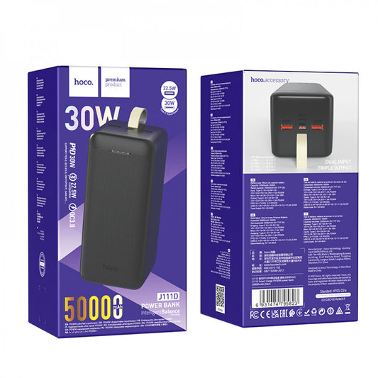 Power Bank 50000 mAh | PD30W — Hoco J111D — Black