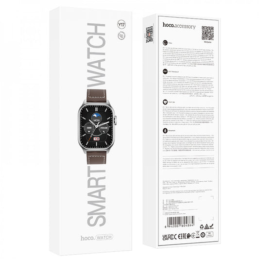 Smart Sports Watch (Call Version) - Hoco Y17 - Silver
